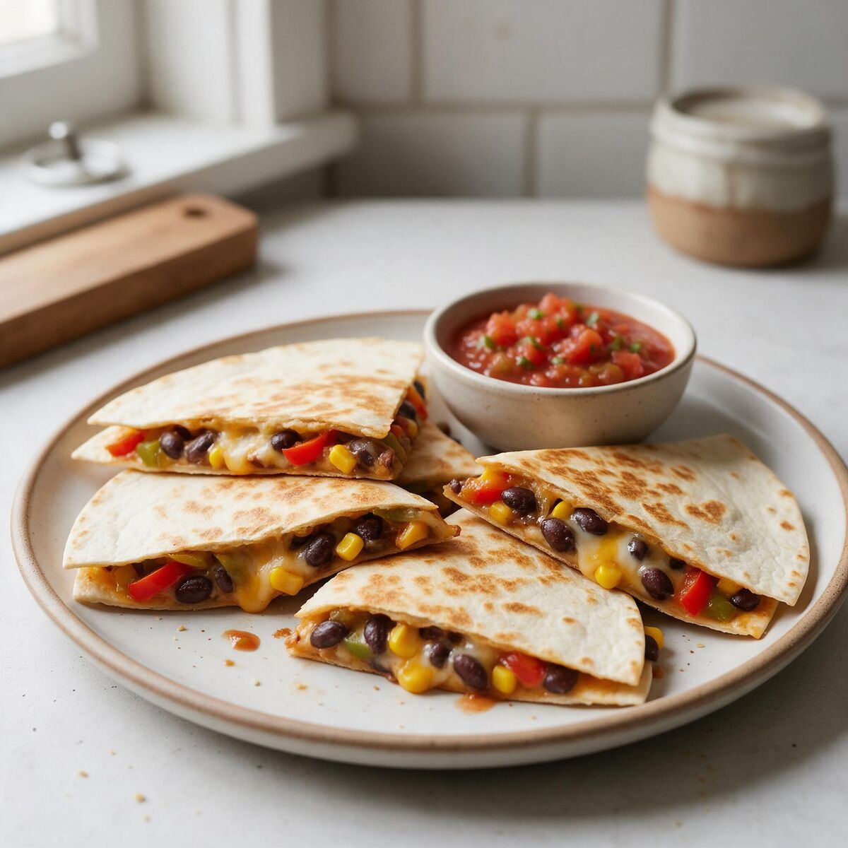 Crispy Veggie Quesadillas